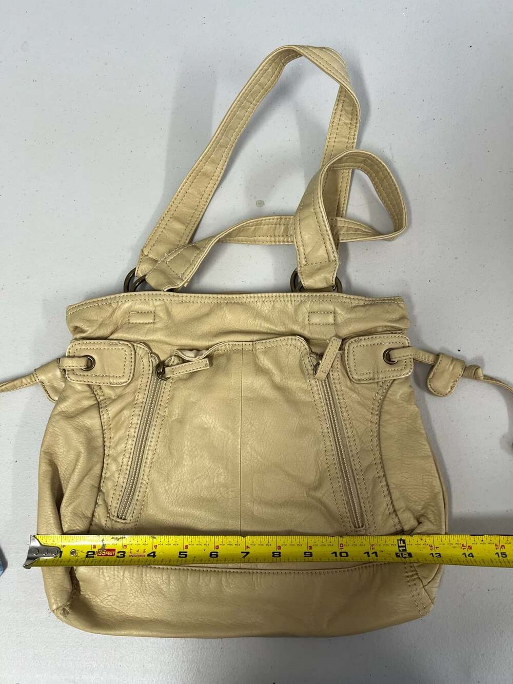 Bueno Yellow Faux Leather Shoulder Bag